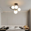 Modern irregular copper ceiling light with customisable LED lighting