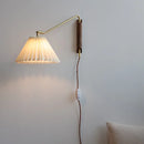Copper wall lamp with switch and rotating LED light