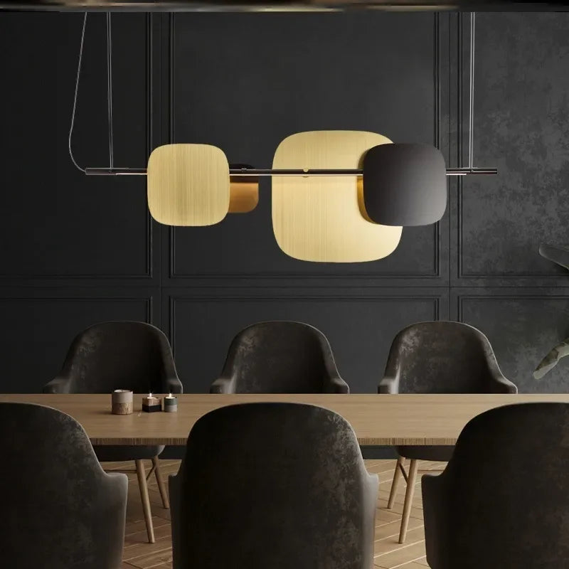 Nordic wood grain pendant light decorative indoor - vue 4 sur 7