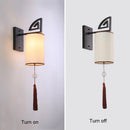 Chinese style fabric wall light for hotel decoration