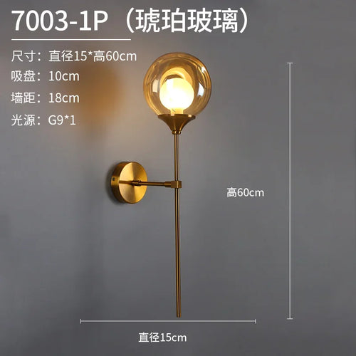 modern led wall light in the shape of a decorative ball - vue 9 sur 11