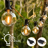 Vintage LED outdoor string lights for garden