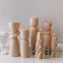 cylindrical aromatic candle silicone mold for resin and plaster