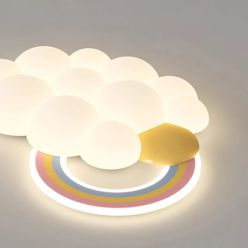 Rainbow cloud LED ceiling light for children's room - vue 6 sur 10