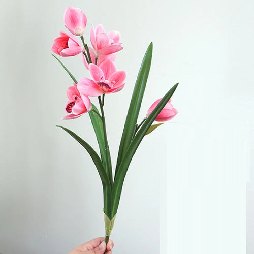 Artificial cymbidium flowers for wedding and event decoration - vue 10 sur 11