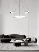Minimalist dimmable circular ring chandelier