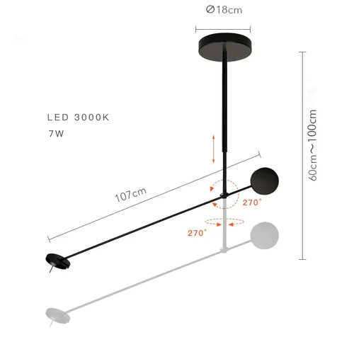 Nordic LED designer chandelier for restaurant coffee tables - vue 12 sur 14