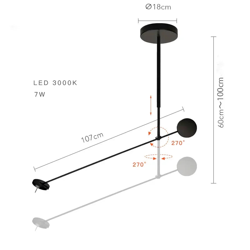 Nordic LED designer chandelier for restaurant coffee tables - vue 12 sur 14