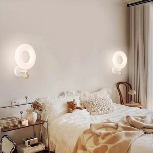 Modern heart-shaped wall light for children's bedroom - vue 6 sur 22