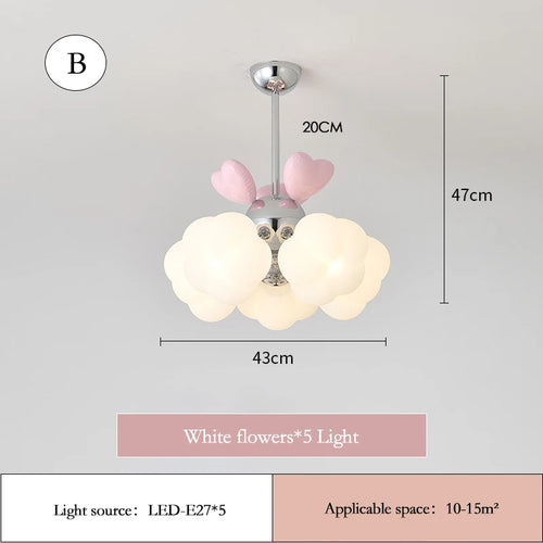 Modern princess style chandelier for children's bedroom