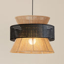 Chinese sabi wabi style rattan pendant light