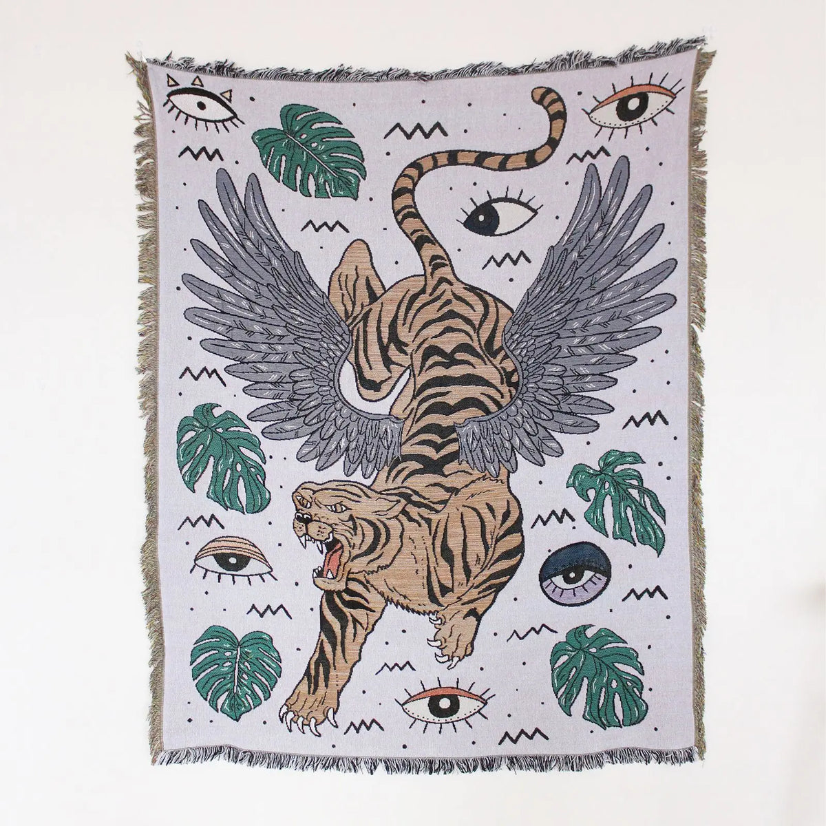 Bohemian landscape throw for sofa, living room, or bedroom