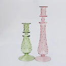 Glass candle holder for wedding decoration and table centrepiece