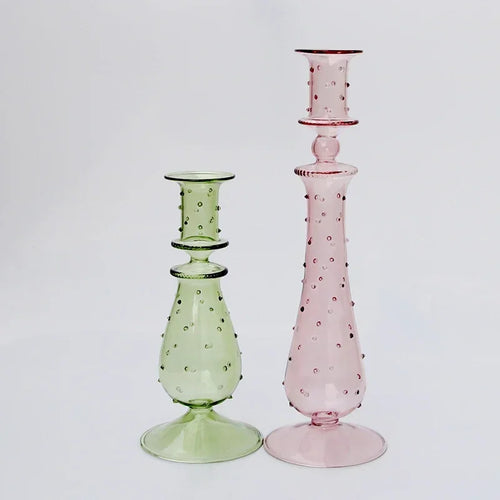 Glass candle holder for wedding decoration and table centrepiece - vue 5 sur 11