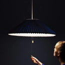 Art design pleated fabric pendant light with LED for living and dining room