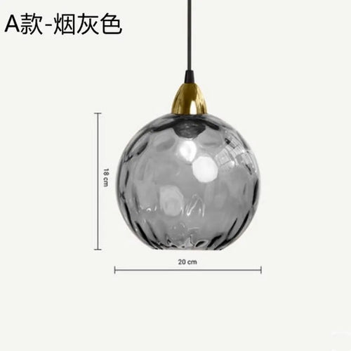 Modern nordic coloured glass chandelier with water grain effect