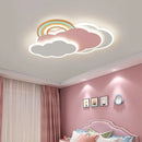 Romantic rainbow cloud ceiling lamp for princess with optional remote control