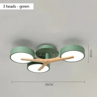 Modern wooden chandelier for bright nordic interior decoration