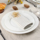 Striped linen cotton blend table napkin european style
