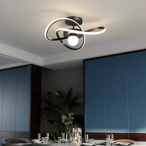 Modern LED ceiling chandelier for interior decor - vue 2 sur 10