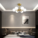 Nordic white glass chandelier for indoor lighting
