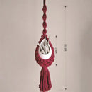 macrame wall hanger for air plants bohemian style