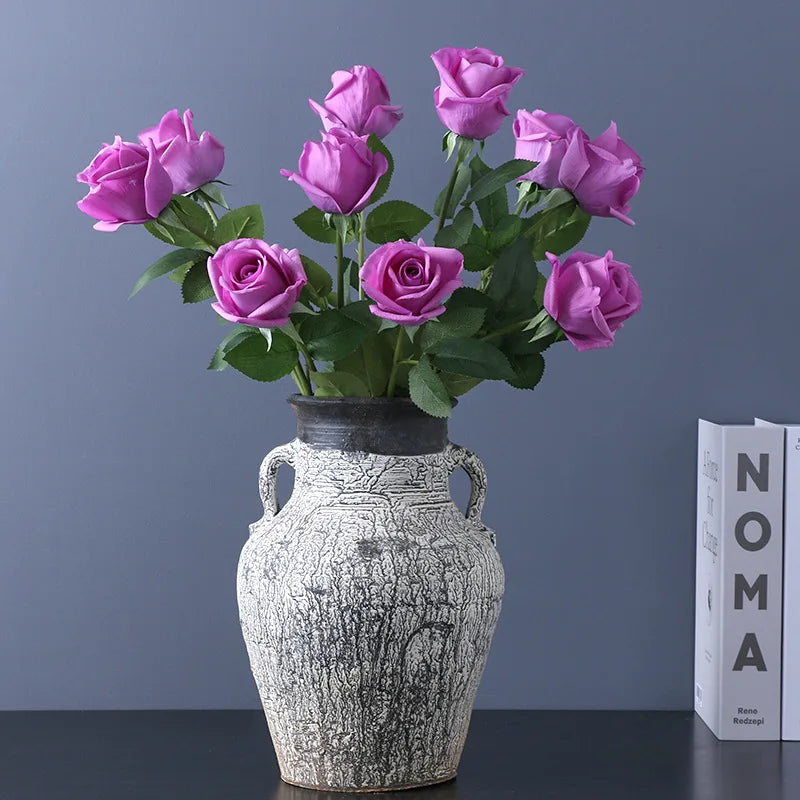 Artificial latex rose flower for wedding decoration and events - vue 5 sur 14