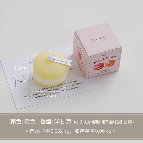 mini macaron scented candle for home decor and souvenirs - vue 10 sur 13