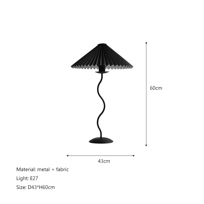 Nordic pleated fabric floor lamp handmade home decor