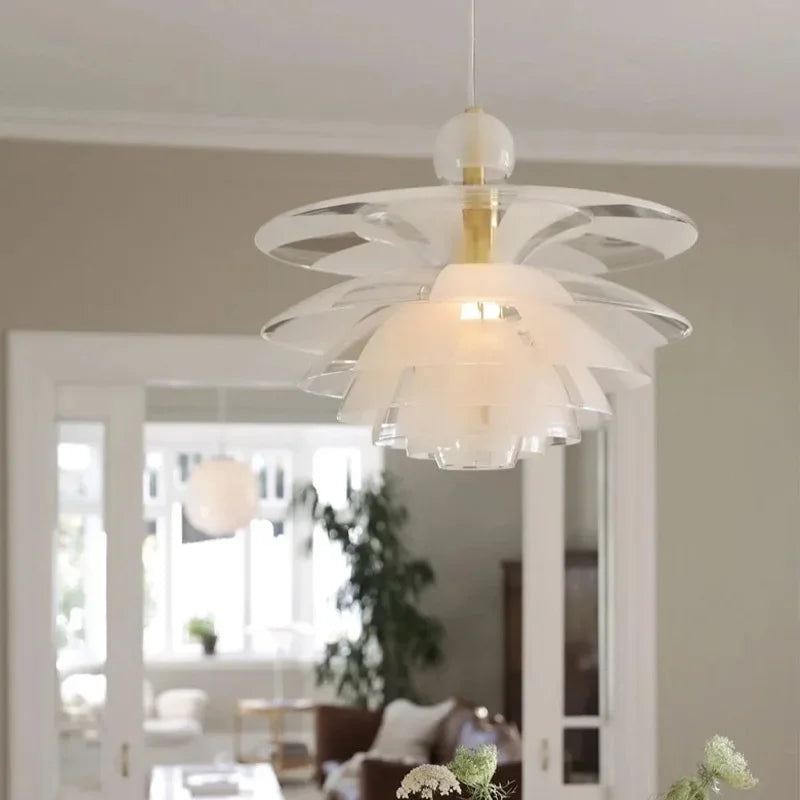Creative glass pine cone pendant light
