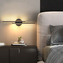 Designer wall light with two metallic LED bars Lio