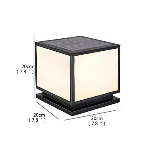 Modern vintage waterproof outdoor post lamp for garden and patio - vue 12 sur 14
