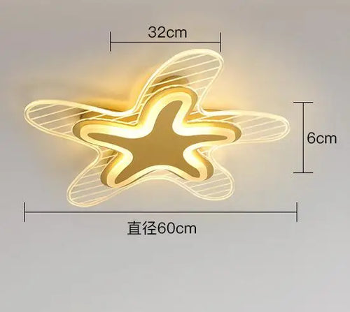 LED star ceiling light for decoration and interior lighting - vue 9 sur 12