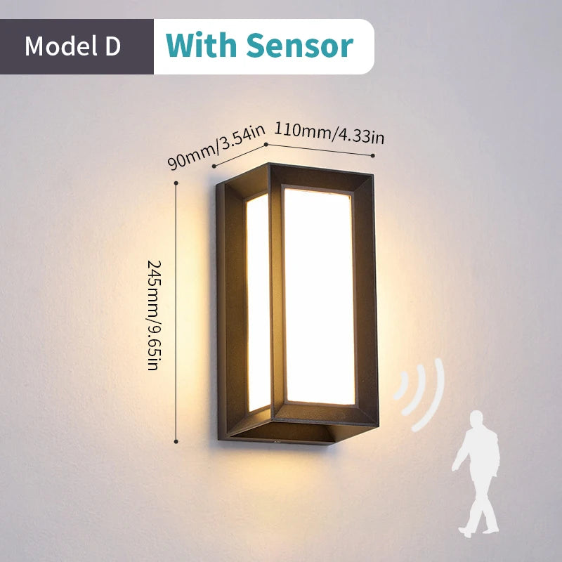 Outdoor LED wall light with automatic motion sensor - vue 14 sur 20
