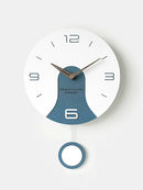 creative design solid wood silent wall clock