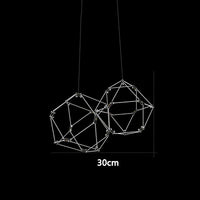 Polygonal firefly chandelier Nordic design in stainless steel