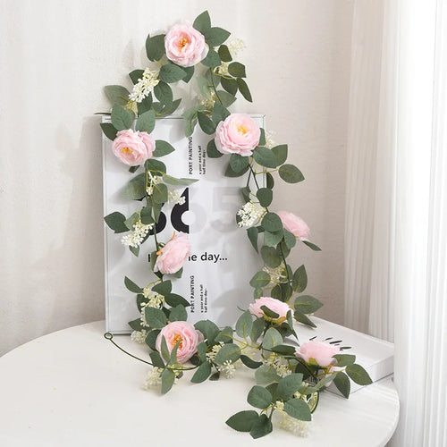 Artificial silk rose decorative vine - vue 6 sur 11
