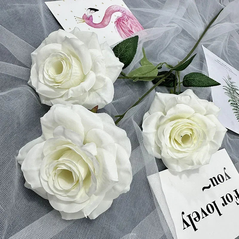 Silk floral decoration with roses and branches for parties - vue 11 sur 14