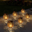 Retro hanging solar lights for garden and outdoors