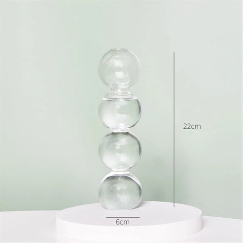 Clear glass candleholder modern nordic home decor - vue 21 sur 31