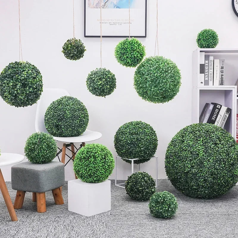 Artificial boxwood decorative ball for garden, wedding and balcony