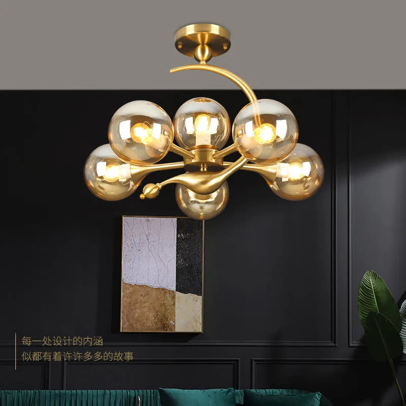 Simple post-modern Nordic chandelier in modern American style