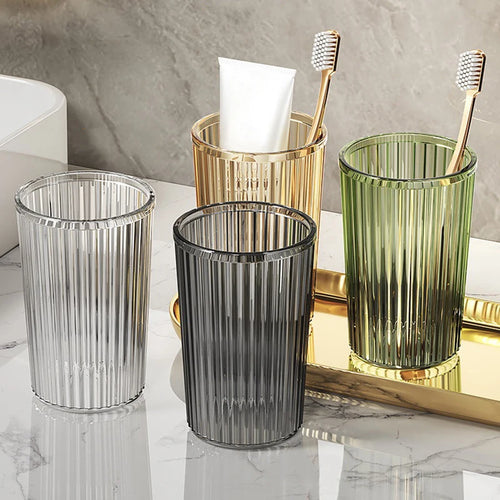 Acrylic toothbrush cup elegant bathroom accessory - vue 5 sur 10