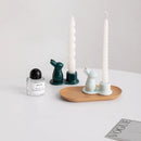 Decorative ceramic bunny candle holders for the home