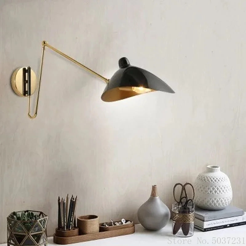 Creative rotatable nordic spider serge mouille wall light