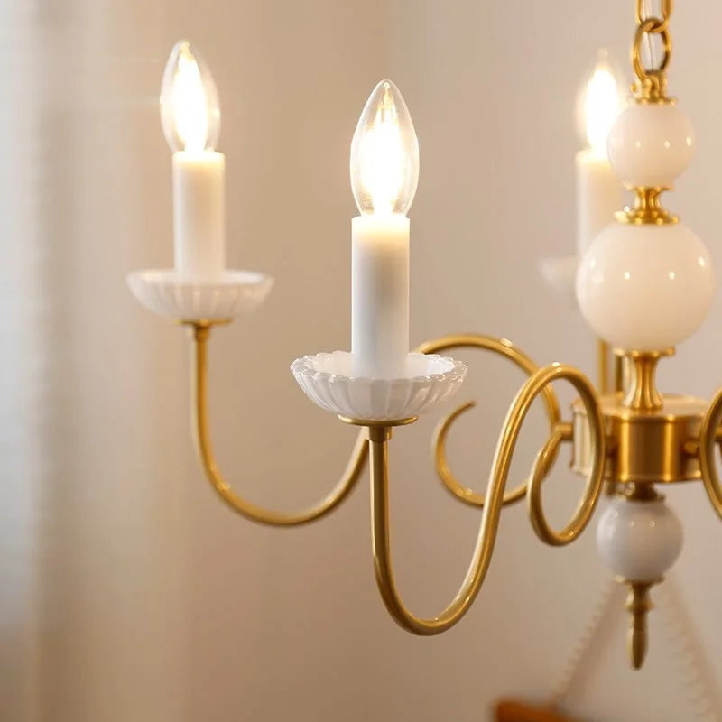 Luxury copper vintage chandelier for restaurant and living room - vue 6 sur 10