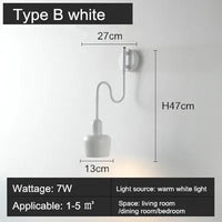 Multi-angle adjustable wall lamp for reading and study