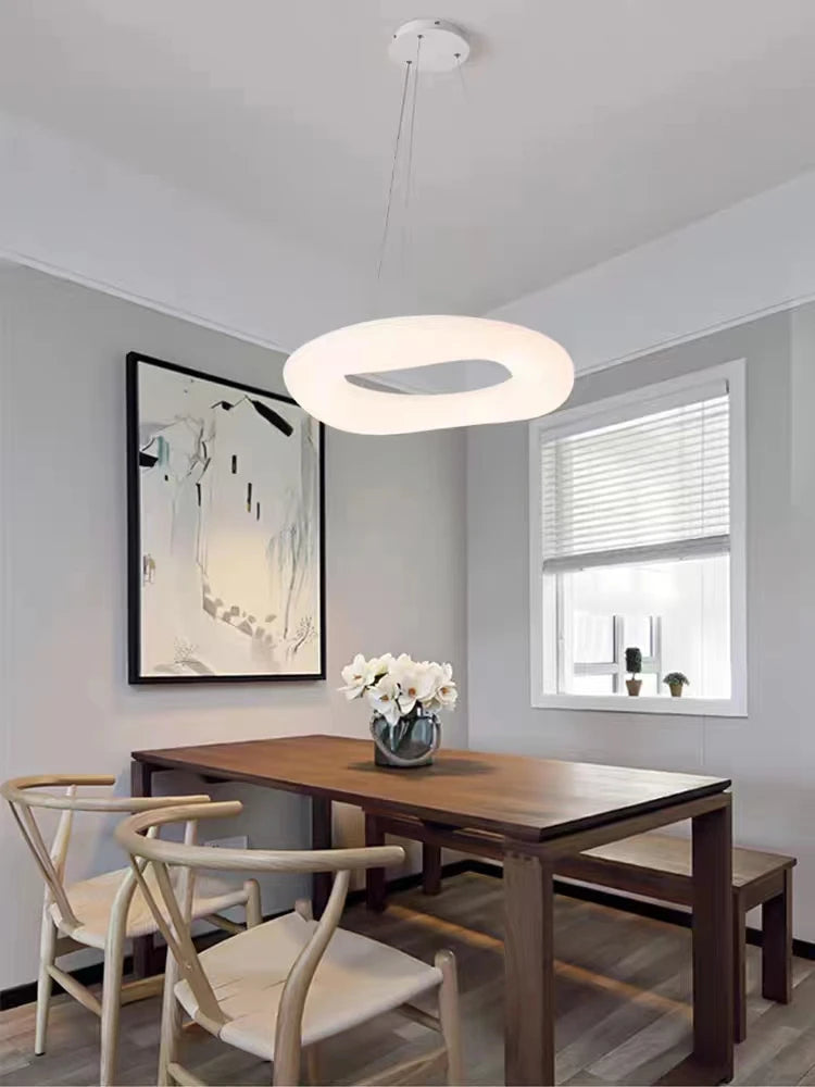 Modern smart LED chandelier for home decoration - vue 4 sur 18