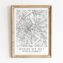 Personalised city map for a romantic gift