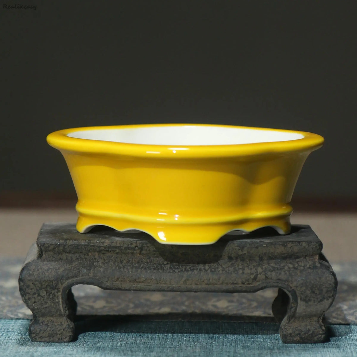 creative glazed ceramic flower pot for home decoration - vue 6 sur 14
